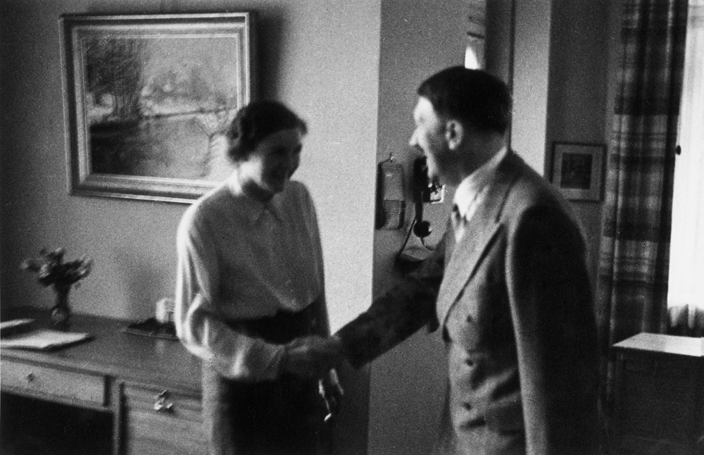 Adolf Hitler visits Heinrich Hoffmann's publishing house in Munich, from Eva Braun's albums